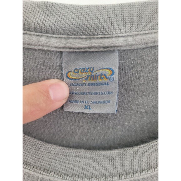 CRAZY SHIRTS HAWAII Mens Long Sleeve Grey T-Shirt - Picture 2 of 10